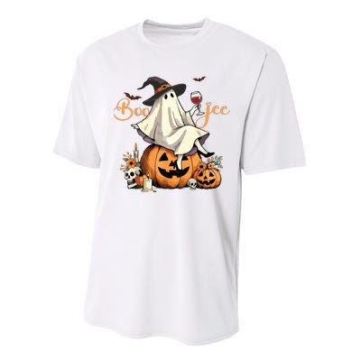 Boo Jee Ghost Ice Coffee Coquette Bow Halloween Women Girl Performance Sprint T-Shirt