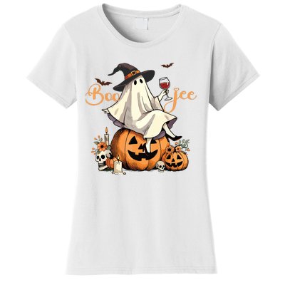 Boo Jee Ghost Ice Coffee Coquette Bow Halloween Women Girl Women's T-Shirt