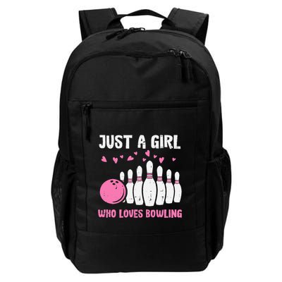 Bowler Just Girl Loves Bowling Cute Girl Wo Backpack