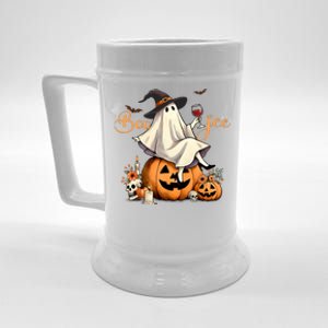 Boo Jee Ghost Ice Coffee Coquette Bow Halloween Beer Stein