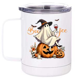 Boo Jee Ghost Ice Coffee Coquette Bow Halloween 12 oz Stainless Steel Tumbler Cup