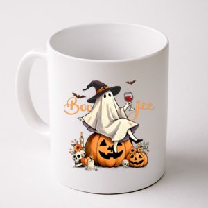 Boo Jee Ghost Ice Coffee Coquette Bow Halloween Coffee Mug