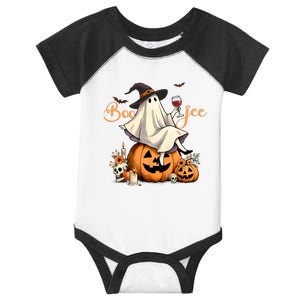 Boo Jee Ghost Ice Coffee Coquette Bow Halloween Infant Baby Jersey Bodysuit