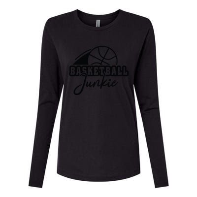 Basketball Junkie Gift For Team Sport Bball Womens Cotton Relaxed Long Sleeve T-Shirt