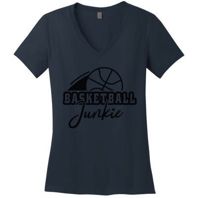 Basketball Junkie Gift For Team Sport Bball Women's V-Neck T-Shirt