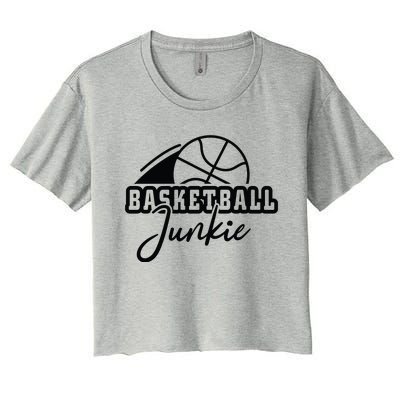 Basketball Junkie Gift For Team Sport Bball Women's Crop Top Tee