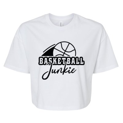 Basketball Junkie Gift For Team Sport Bball Bella+Canvas Jersey Crop Tee