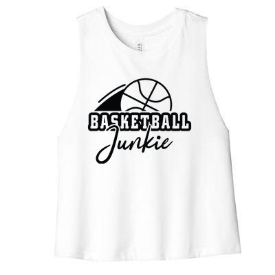 Basketball Junkie Gift For Team Sport Bball Women's Racerback Cropped Tank