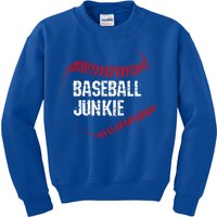 Baseball Junkie Gift Kids Sweatshirt