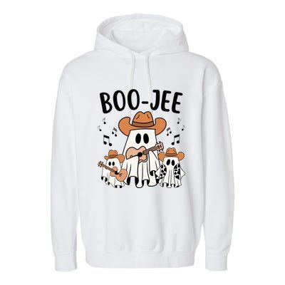 Boo Jee Ghost Funny Halloween Garment-Dyed Fleece Hoodie