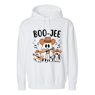 Boo Jee Ghost Funny Halloween Garment-Dyed Fleece Hoodie