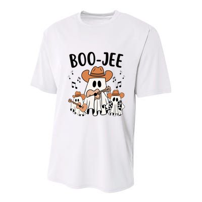 Boo Jee Ghost Funny Halloween Youth Performance Sprint T-Shirt
