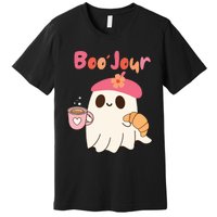 Boo Jour Ghost French Teacher Vintage Teacherlife Groovy Premium T-Shirt