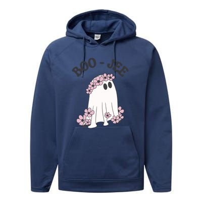 Boo Jee Ghost Funny Halloween Performance Fleece Hoodie