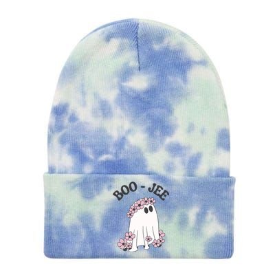 Boo Jee Ghost Funny Halloween Tie Dye 12in Knit Beanie