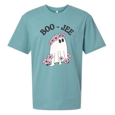 Boo Jee Ghost Funny Halloween Sueded Cloud Jersey T-Shirt