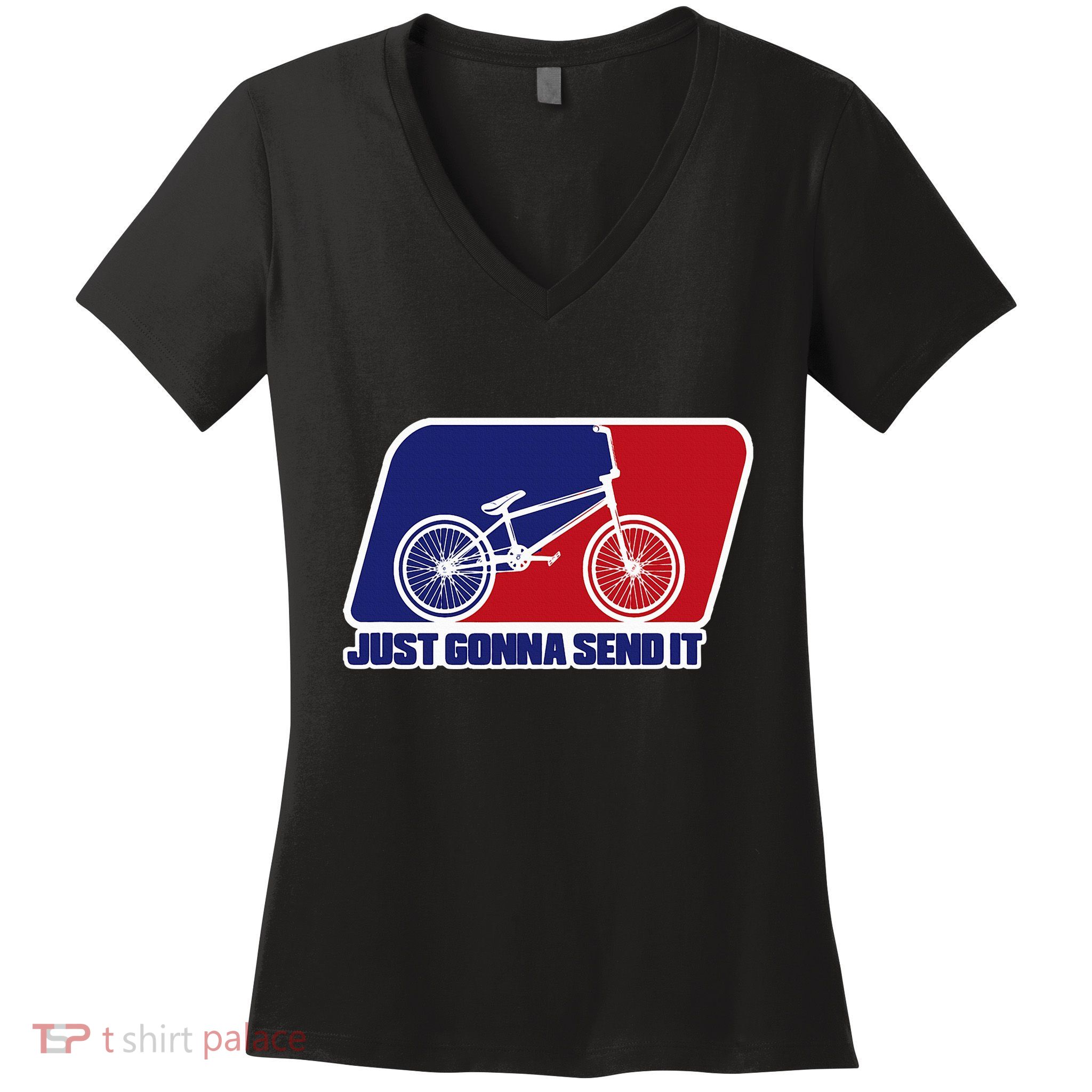 Bmx Just Gonna Send It Bmx Racing Pro Freestyle Bmx Rider Women's V-Neck T-Shirt