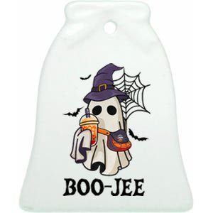 Boo Jee Halloween Spooky Season Cute Ghost Boujee Boogee Ceramic Bell Ornament