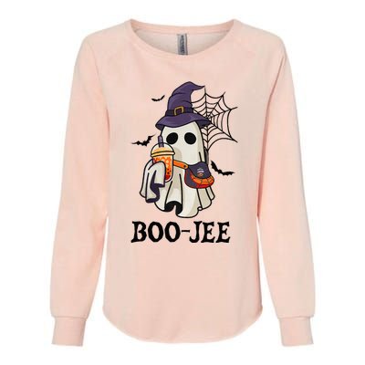 Boo Jee Halloween Spooky Season Cute Ghost Boujee Boogee Womens California Wash Sweatshirt