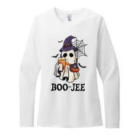 Boo Jee Halloween Spooky Season Cute Ghost Boujee Boogee Womens CVC Long Sleeve Shirt