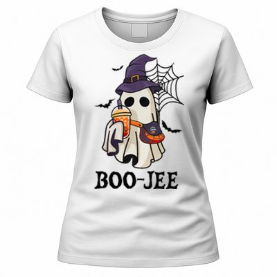 Boo Jee Halloween Spooky Season Cute Ghost Boujee Boogee Women's T-Shirt