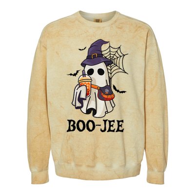 Boo Jee Halloween Spooky Season Cute Ghost Boujee Boogee Colorblast Crewneck Sweatshirt