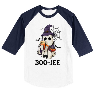 Boo Jee Halloween Spooky Season Cute Ghost Boujee Boogee Baseball Sleeve Shirt