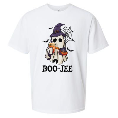 Boo Jee Halloween Spooky Season Cute Ghost Boujee Boogee Sueded Cloud Jersey T-Shirt