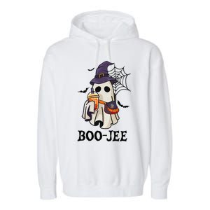 Boo Jee Halloween Spooky Season Cute Ghost Boujee Boogee Garment-Dyed Fleece Hoodie