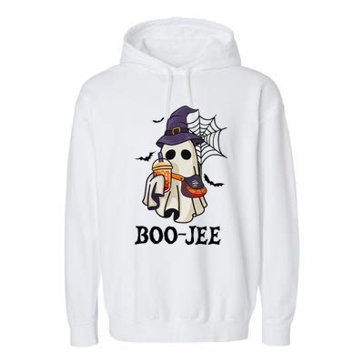 Boo Jee Halloween Spooky Season Cute Ghost Boujee Boogee Garment-Dyed Fleece Hoodie