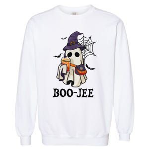 Boo Jee Halloween Spooky Season Cute Ghost Boujee Boogee Garment-Dyed Sweatshirt