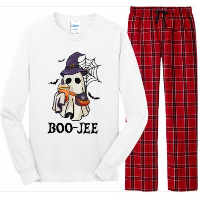 Boo Jee Halloween Spooky Season Cute Ghost Boujee Boogee Long Sleeve Pajama Set