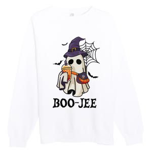 Boo Jee Halloween Spooky Season Cute Ghost Boujee Boogee Premium Crewneck Sweatshirt