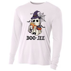 Boo Jee Halloween Spooky Season Cute Ghost Boujee Boogee Cooling Performance Long Sleeve Crew