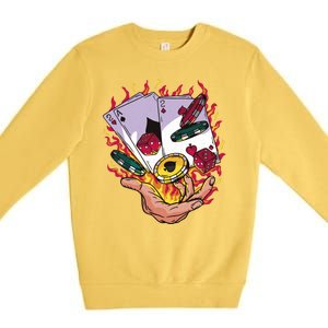 Black Jack Hand Poker Premium Crewneck Sweatshirt