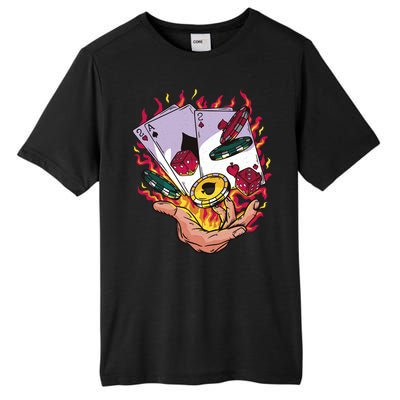 Black Jack Hand Poker Tall Fusion ChromaSoft Performance T-Shirt