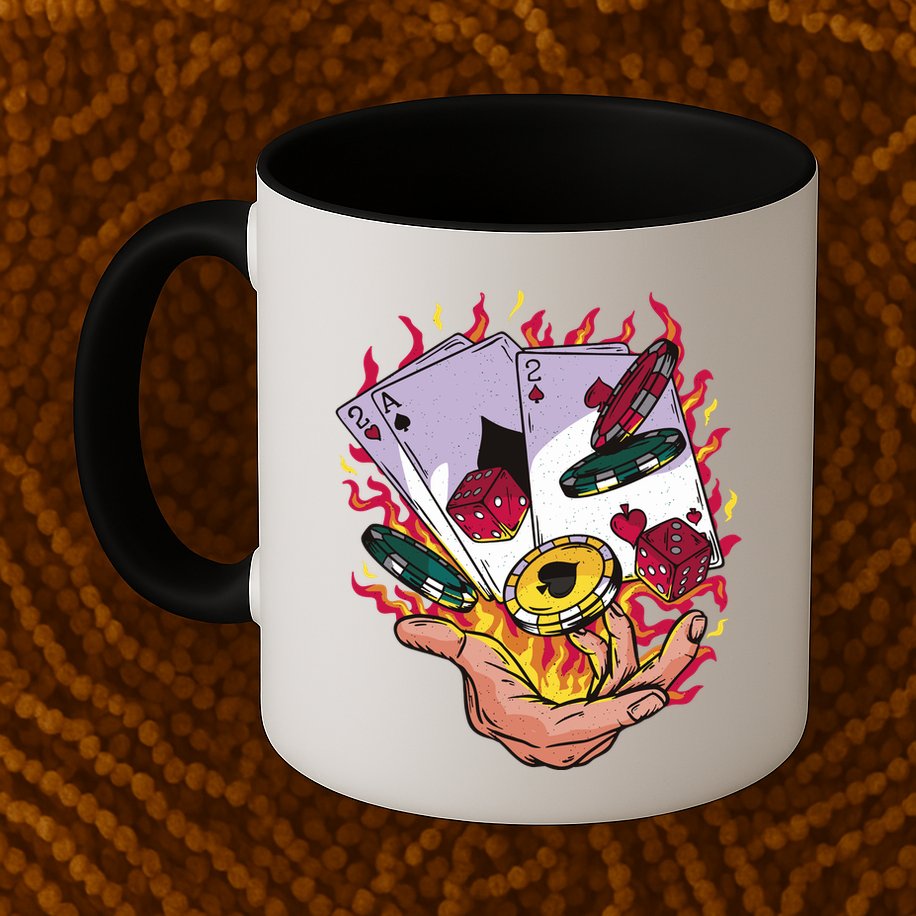 Black Jack Hand Poker Mug