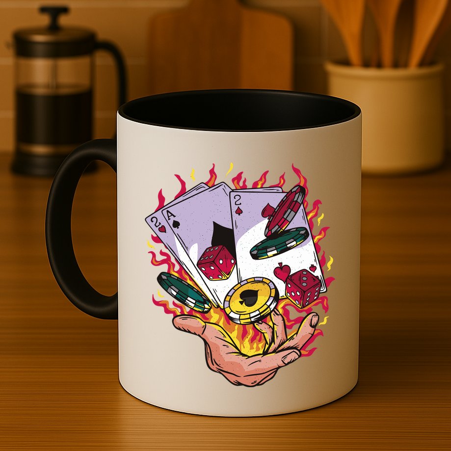 Black Jack Hand Poker Mug