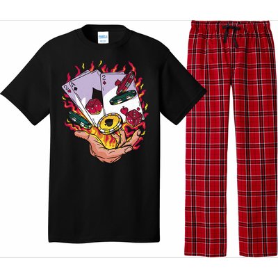 Black Jack Hand Poker Pajama Set