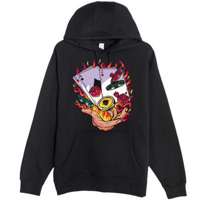 Black Jack Hand Poker Premium Pullover Hoodie