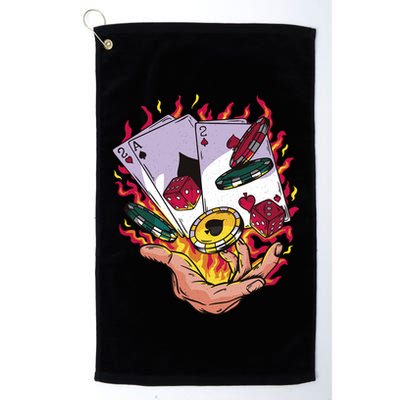 Black Jack Hand Poker Golf Towel