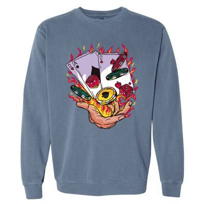 Black Jack Hand Poker Garment-Dyed Sweatshirt