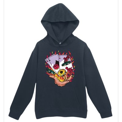 Black Jack Hand Poker Urban Pullover Hoodie