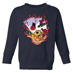 Black Jack Hand Poker Toddler Sweatshirt