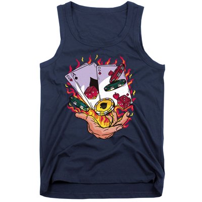 Black Jack Hand Poker Tank Top