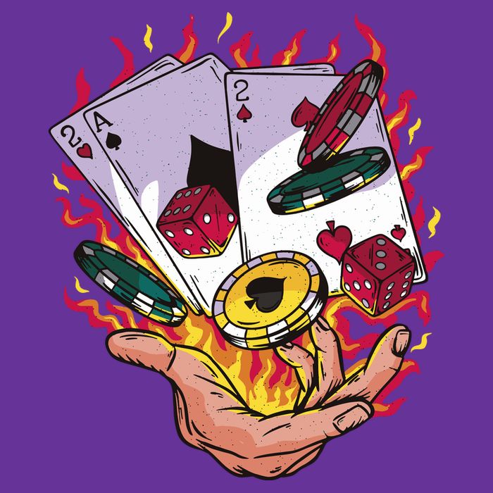 Black Jack Hand Poker Cooling Performance Crew T-Shirt
