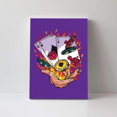 Black Jack Hand Poker Canvas