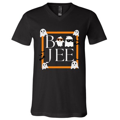 Boo Jee Halloween Ghost V-Neck T-Shirt