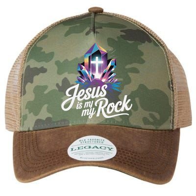 Biblical Jesus Is My Rock Christian Legacy Tie Dye Trucker Hat
