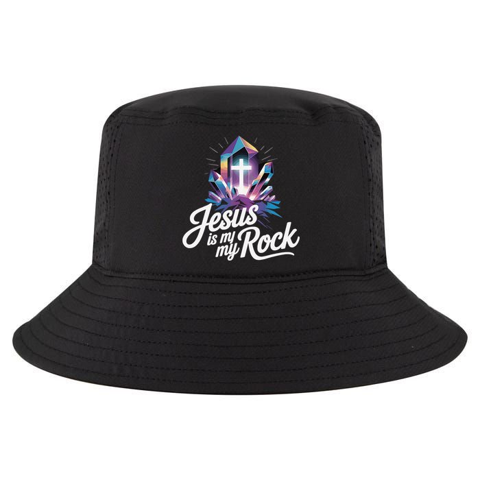 Biblical Jesus Is My Rock Christian Cool Comfort Performance Bucket Hat